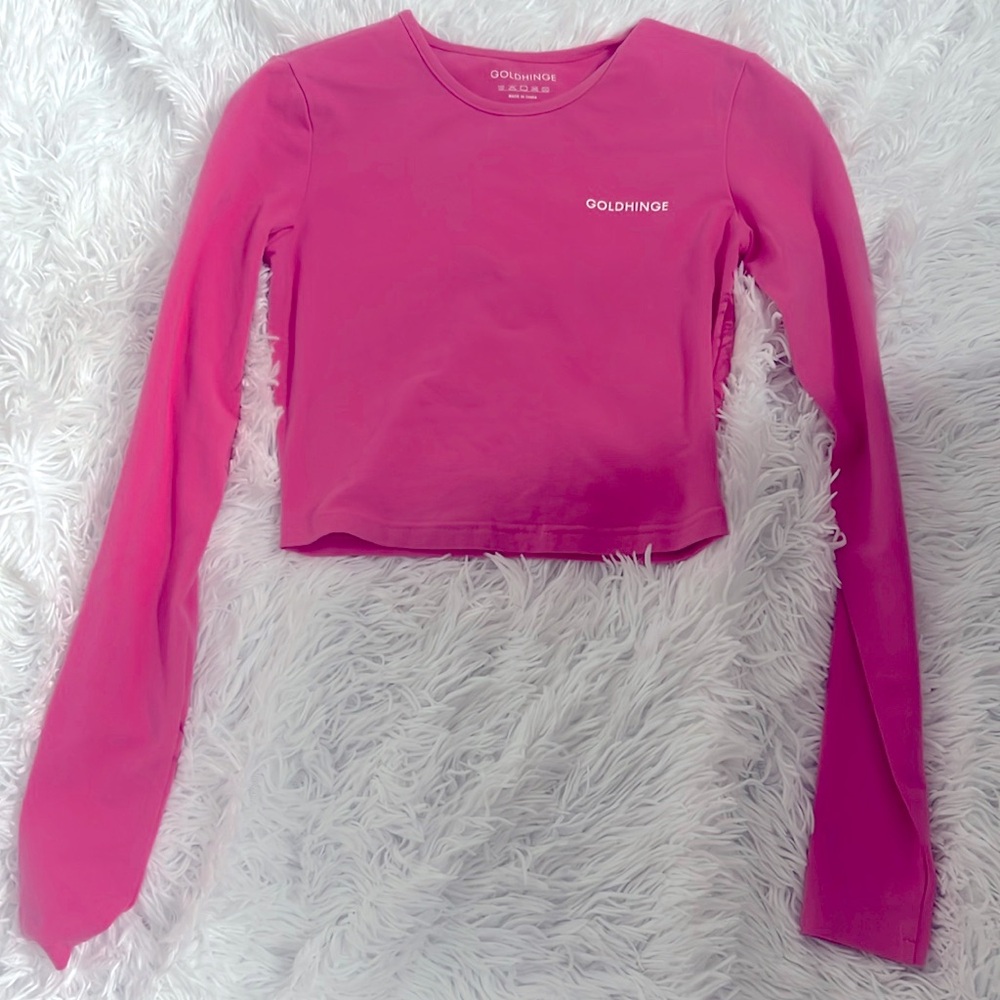 gold hinge hot pink long sleeve